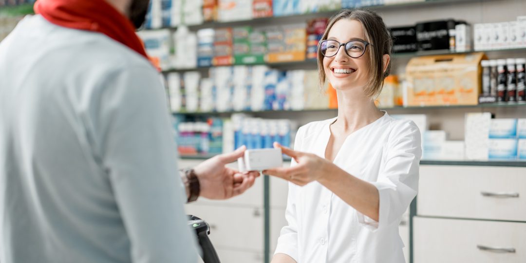 Woman working in an online pharmacy in Australia